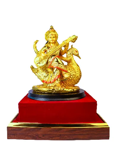 Golden Saraswati Statue 026